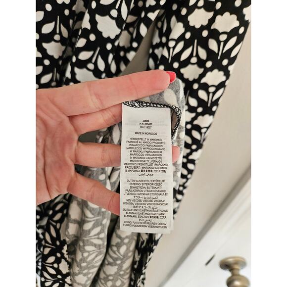 Boden Women's Black and White Amy Jersey Midi Dress Size Medium - Picture 8 of 14